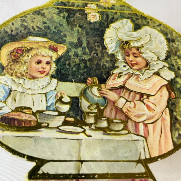 Vintage Miniature 20 Piece Toy Tea Pot Set Box PUSS TO TEA Shackman 6-Setting - Picture 8 of 11